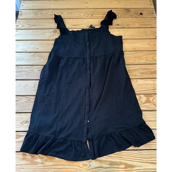 NWT Angel Maternity Tank Dress Size Large Women’s Black Snap Front - Picture 1 of 9